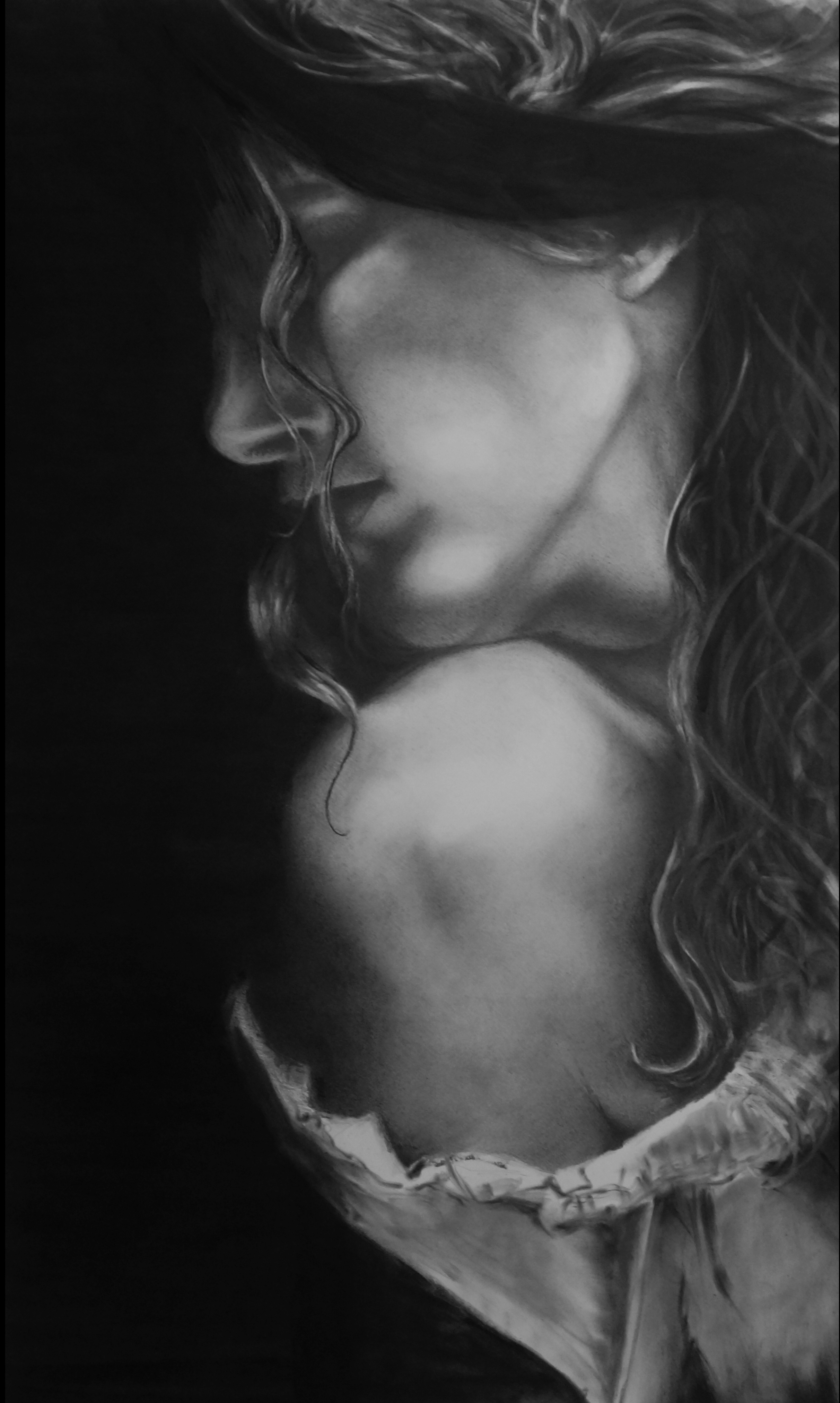 Scarlet, monochrome artwork